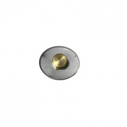 Bouchon En Laiton Blanc Avec Vis Et Rosace, 1/2".