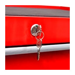 Chariot À Outils De L'atelier Rouge Avec 5 Tiroirs - Rouge