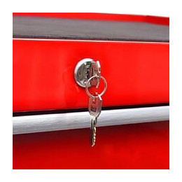 Chariot À Outils De L'atelier Rouge Avec 7 Tiroirs - Rouge