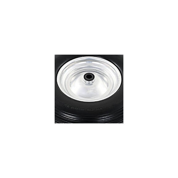 Roue De Brouette Avec Axe 2 Pcs Pu Solide 4.00-8 390 Mm - Noir - Ascenseurs Et Monte-charge - Monte-charge, Grues Et Chariots -