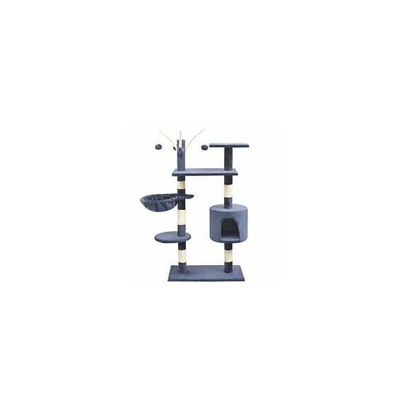 Arbre À Chat Avec Griffoirs En Sisal 125 Cm Bleu Foncé - 170484 - Bleu