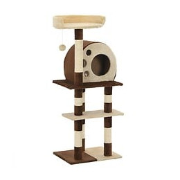 Arbre À Chat Avec Griffoirs En Sisal 127 Cm Beige Et Marron - Accessoires Pour Chats - Meubles Pour Chats - Beige - Beige