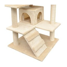 Arbre À Chat Avec Griffoirs En Sisal 125 Cm Beige - 170477 - Beige