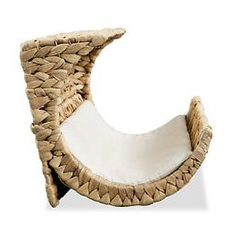 Lit Pour Chats Avec Coussin Jacinthe D'eau 37 X 20 X 20 Cm - Brun - Accessoires Pour Chats - Paniers Pour Chats - Brun - Brun