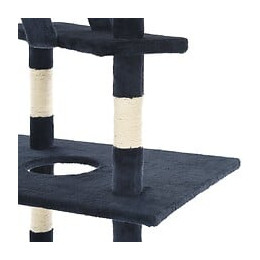Arbre À Chat Avec Griffoirs En Sisal 230-260 Cm Bleu Foncé - Accessoires Pour Chats - Meubles Pour Chats - Bleu - Bleu