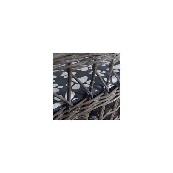 Niche D'arbre À Chat Avec Griffoir Et Coussin Carré En Saule - Gris