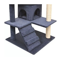 Arbre À Chat Avec Griffoirs En Sisal 125 Cm Bleu Foncé - 170479 - Bleu