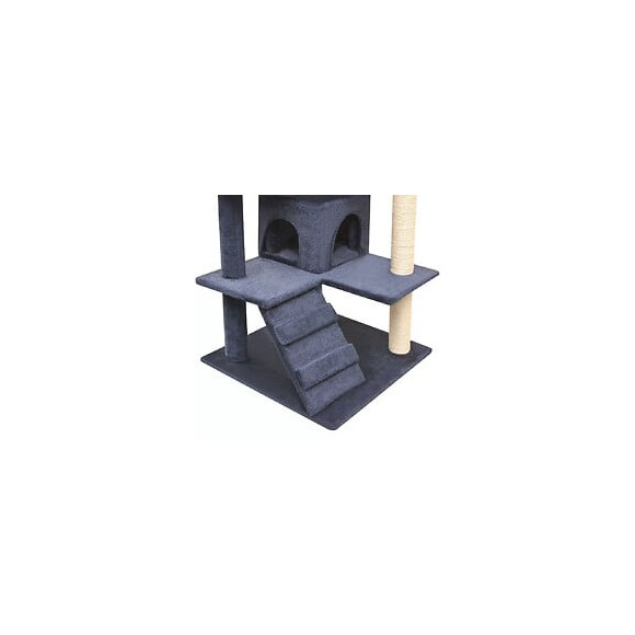Arbre À Chat Avec Griffoirs En Sisal 125 Cm Bleu Foncé - 170479 - Bleu