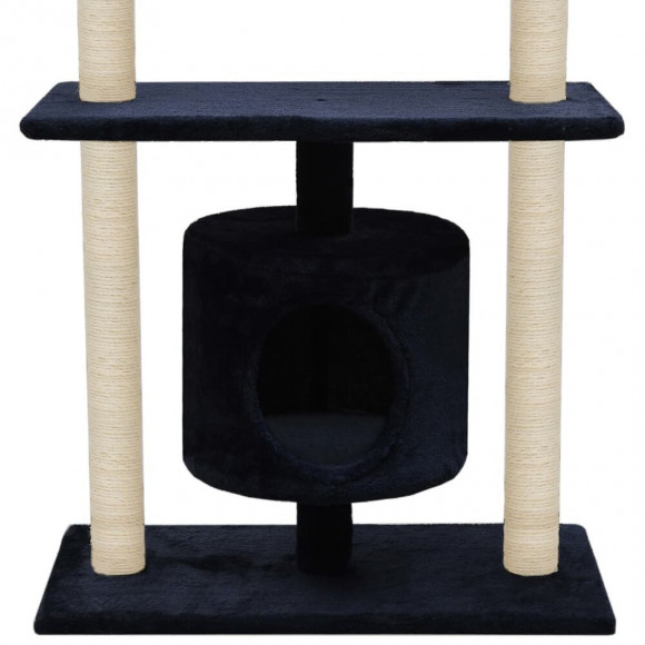 Arbre À Chat Avec Griffoirs En Sisal 95 Cm Bleu Foncé - Accessoires Pour Chats - Meubles Pour Chats - Bleu - Bleu