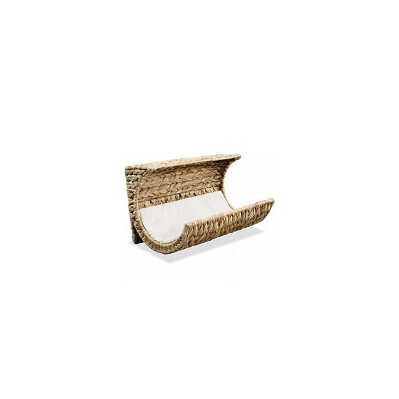 Lit Pour Chats Avec Coussin Jacinthe D'eau 37 X 20 X 20 Cm - Brun - Accessoires Pour Chats - Paniers Pour Chats - Brun - Brun