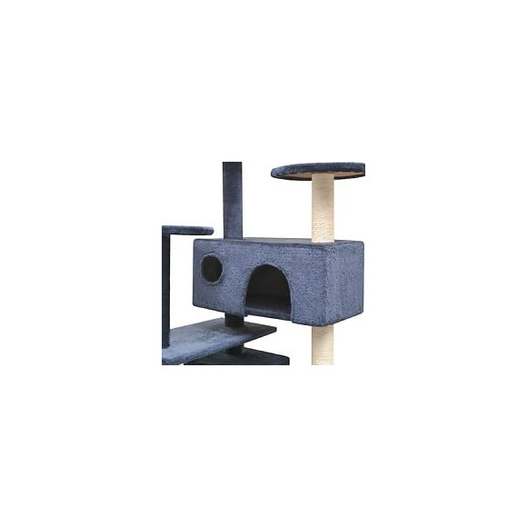 Arbre À Chat Avec Griffoirs En Sisal 125 Cm Bleu Foncé - 170479 - Bleu