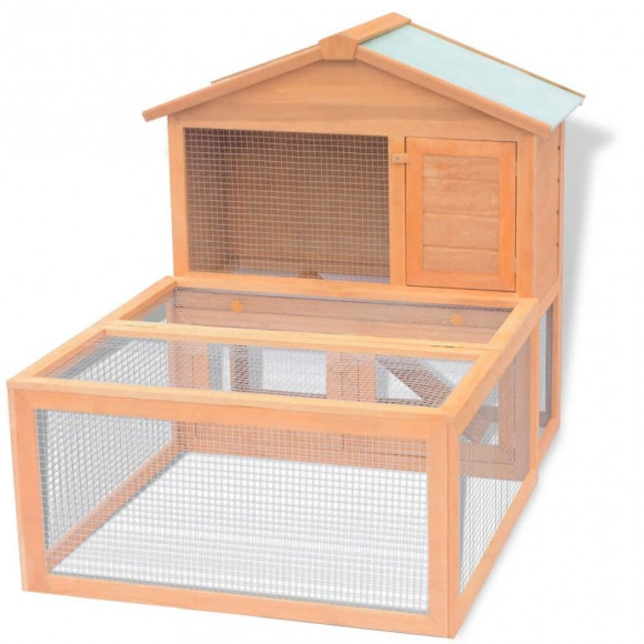 Cage Pour Animaux Bois - 170346 - Brun