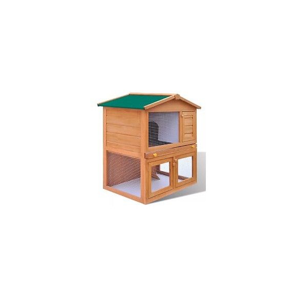 Clapier 3 Portes Bois - Brun