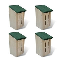 Set De 4 Maisons Pour Paillons 14 X 15 X 22 Cm - Brun