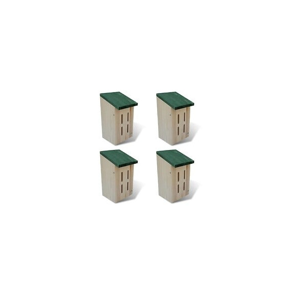 Set De 4 Maisons Pour Paillons 14 X 15 X 22 Cm - Brun