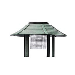 Fontaine Bain D'oiseaux Verte Avec Lampe Solaire -