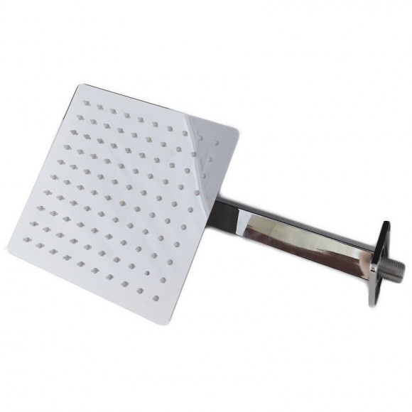 Bras De Douche Carré 30 Cm Avec Pomme De Douche Carrée 20 X 20