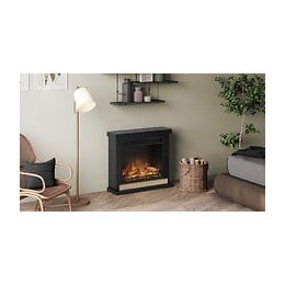 Cheminée Électrique Décorative "hagen" Noir Profond - Powerflame