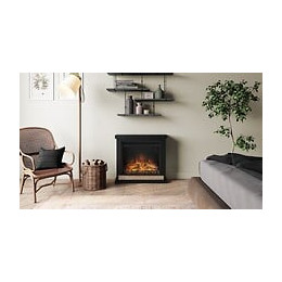 Cheminée Électrique Décorative "hagen" Noir Profond - Powerflame