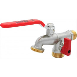 Vanne Arrosage M 20x27 1/4 Tour 2 Sorties