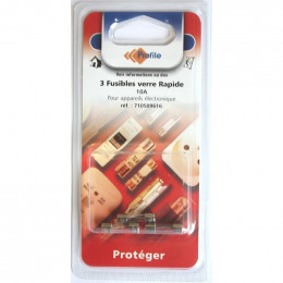 3 Fusibles Verre Rapide 10a