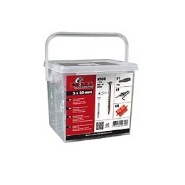 Seau De 500 Vis, 1 Foret, 1 Embout Et 4 Espaceurs, L.0.14 X L.0.12 M