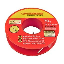 Bobine Étain Radio 1,5 Mm, 200 G. Rothenberger
