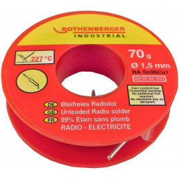 Bobine Étain Radio 1,5 Mm, 200 G. Rothenberger