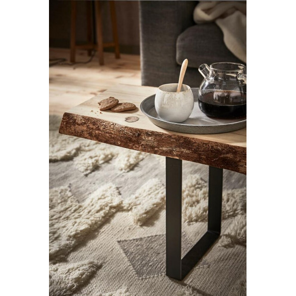 Pied Pour Meubles, Tables Et Bars Rectangle À Visser Acier Mat Noir, 38,5 Cm