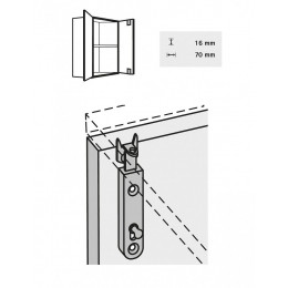 Lot De 2 Verrous À Poussoir Acier Hettich, L.70 X L.16 Mm
