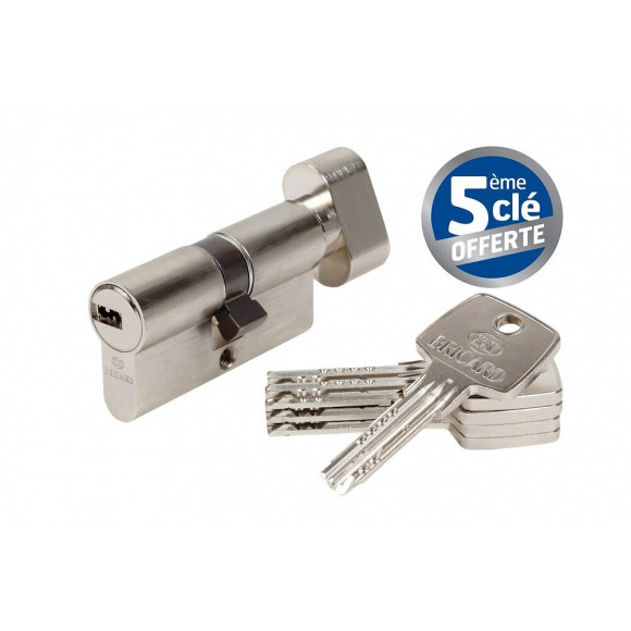 Cylindre De Serrure Bricard Astral Bouton L.30 + 30 Mm