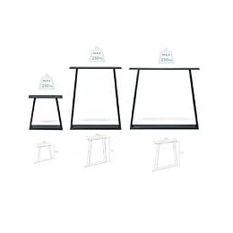 Pied Meuble Design Rei Fixe Métal Brut Noir