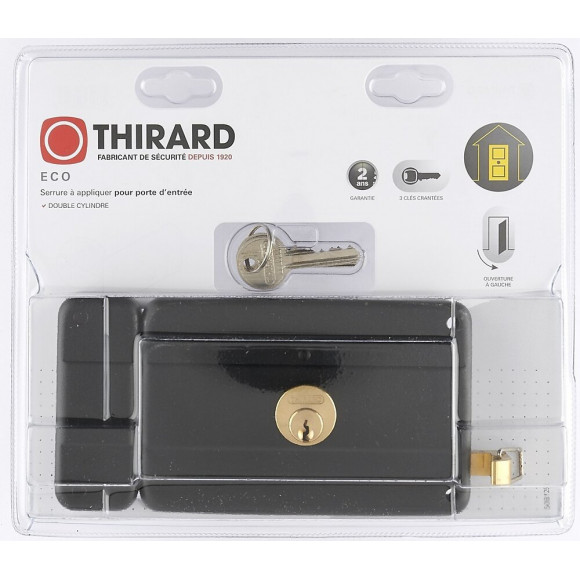 Serrure En Applique Thirard, Axe 70 Mm, À Tirage, Ouverture À Gauche