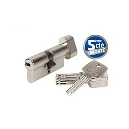 Cylindre De Serrure Bricard Astral Bouton L.30 + 30 Mm