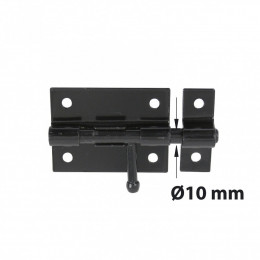 Verrou À Levier Verrou De Box + Gâche Diamètre 10 Mm Afbat, Acier Noir