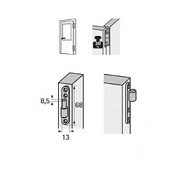 Lot De 2 Paumelles Acier Pour Meuble Hettich, L.97 X L.70 Mm X Diam.13 Mm