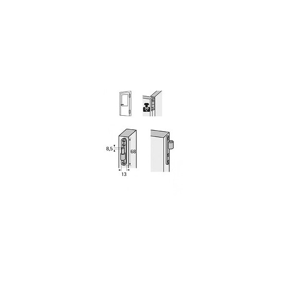 Lot De 2 Paumelles Acier Pour Meuble Hettich, L.97 X L.70 Mm X Diam.13 Mm