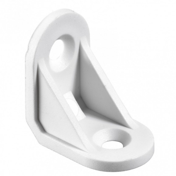 Lot De 4 Équerres De Chaise Plastique Brut Hettich, L.24 Mm