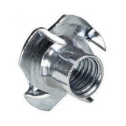 Lot De 4 Écrous À Enfoncer Acier Chromé Hettich, L.25 Mm