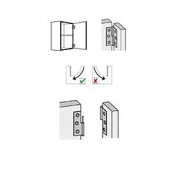 Lot De 2 Paumelles Acier Pour Meuble Hettich, L.50 X L.40 Mm