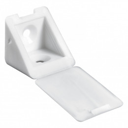 Lot De 20 Raccords D'angle Plastique Brut Hettich, L.23 Mm