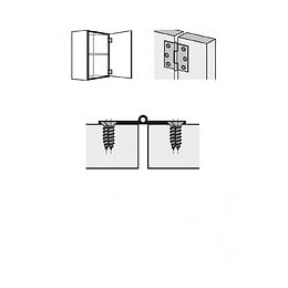 Lot De 2 Paumelles Acier Pour Meuble Hettich, L.60 X L.40 Mm