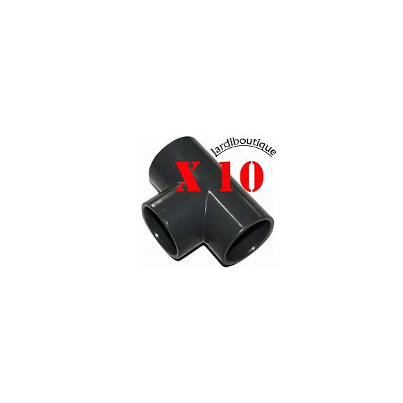 Lot De 10 Tés Ø 50 Mm  Pvc 90° Pression A Collé - Jardiboutique - In-sti1050-x10