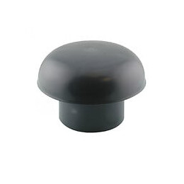 Ø 100 Chapeau De Ventilation Pvc Gris Ardoise - Interplast - In-schap100