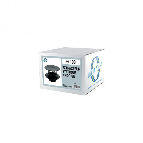 Extracteur Statique Pour Fosse Septique Ou Micro-station - Pvc Ø100 - Gris Noire - Interplast - In-srbextra100a