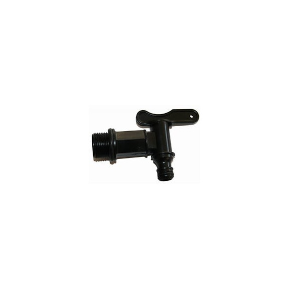 Robinet Plastique Pour Cuve Ibc, 1/4 Tour, Nez Automatique, Noir- Taraudé 3/4 - Jardiboutique - In-robinetpvc