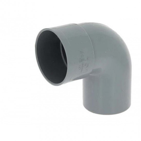 Coude 87°30 Pvc - Évacuation Mâle Femelle Ø100 - Adequa - Ct-8-1000952
