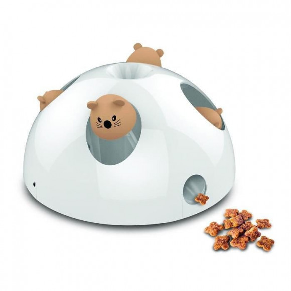 M Pets Jouet Electronique Pour Chat Distributeur De Friandisess - 24 X 24 X 12 Cm - Blanc