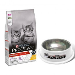 Pro Plan Croquettes Riche En Poulet Original Kitten Optistart - Pour Chaton - 3 Kg + Gammelle Offerte