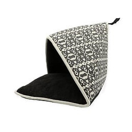 Aime Tente Pliable Pour Chat/petit Chien - Jouet Pompon - Tissu Coton - Fourrure Mouton - Taille S - Dim. 40x40x40cm